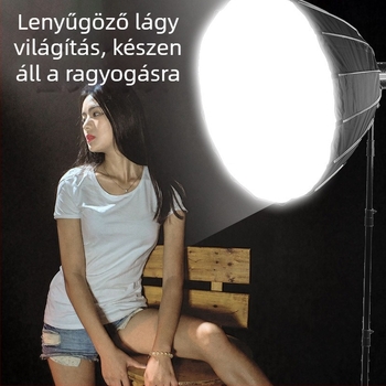 Parabolikus mély softbox lágy fényhez, modell KFT030, anyaga: alumínium ötvözet, max terhelés 2–5 kg, súly 2,1 kg