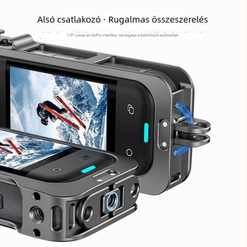 Flymile X5001 Rögzített Adapterklip Insta360 X5-höz, Fém Kerettel és Rabbit Cage Kiterjesztő Bracket