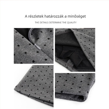 Gyapjú A-vonalú rövid szoknya pöttyös mintával, ősz 2025