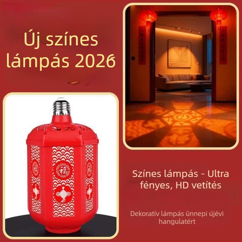 Függő lámpa – Seven-Color Blessing Lantern, E27, 220V, IP43