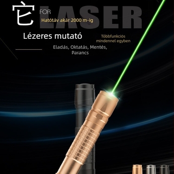 Lézerpointer tollfény-készlet, Rozsdamentes acél, 3W, Hatótáv >500 m, 360° forgás