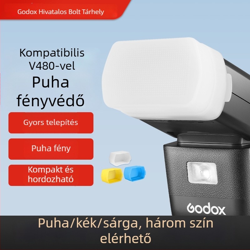 V480-as kamerához készült puha fény diffúzor, hordozható softbox kiegészítő, kompatibilis a V480-on-camera vakummal, 1 db softbox a csomagban, tömege körülbelül 0,1 kg