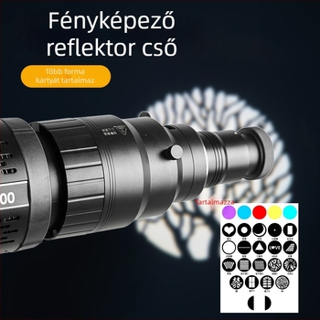 Objektív kiegészítő: Bajonettes fókuszáló spotlámpa élő stílusú fotózáshoz – alumíniumötvözet; teherbírás 2–5 kg; súly 1,7 kg