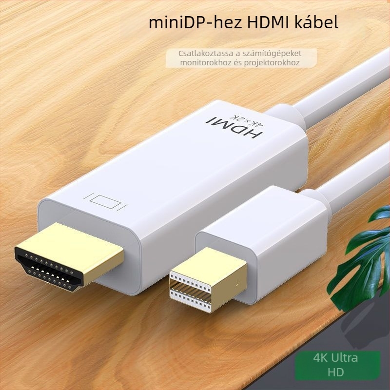 MiniDP to HDMI adapterkábel, HDMI interfész, kijelzőkhöz és projektorokhoz, semleges márka