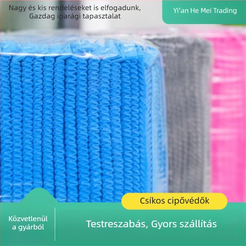 Egyszer használatos beltéri cipővédők, csúszásmentesek, nem szövött anyagból, megvastított, vízálló és porvédő