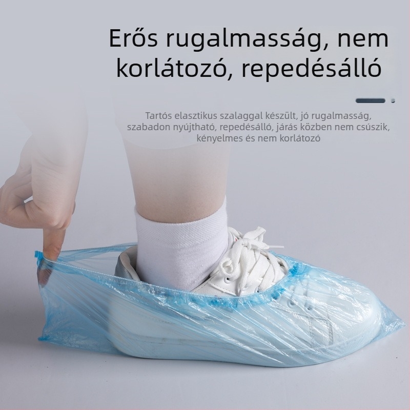 Meiliya egyszer használatos cipővédők PE műanyagból, beltéri használatra, vízálló és csúszásmentes, 100 db