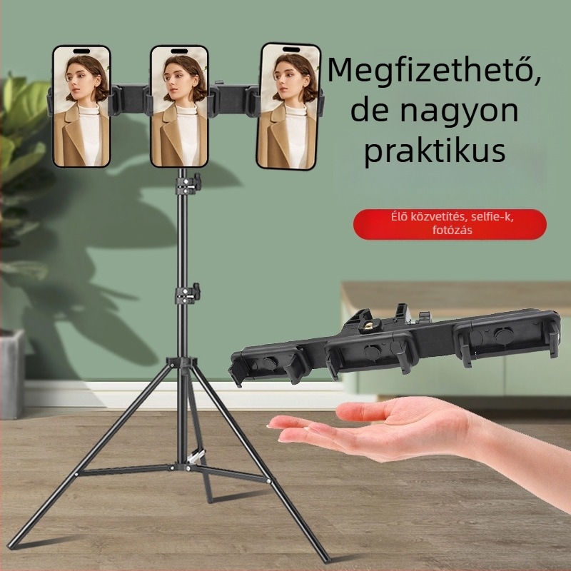 Okostelefonhoz univerzális állványfej, ABS anyag, maximális terhelés 2–5 kg, tömeg 124,5 g
