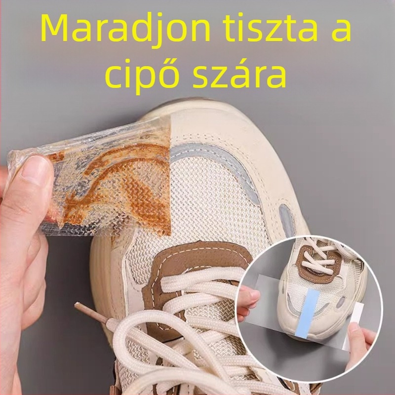 Átlátszó, vízálló cipőcsúcs öntapadós fóliák, 30 db, egyetlen használatra, nedvesség- és szennyeződésbiztos