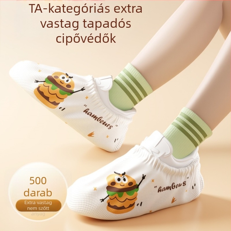 Egyszer használatos cipővédő, nem szövött anyagból, vízálló, kopásálló, beltéri csúszásgátló felülettel