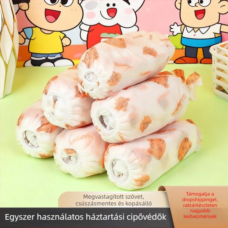 Egyszer használatos cipővédők, vízálló, nem szőtt anyagból, csúszásmentes, beltéri használatra