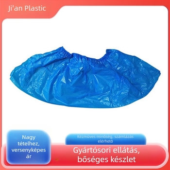 Egyszer használatos cipővédők, PE polietilén, 0,2 mm vastagság, porvédelmi, 100 darab csomagolásban