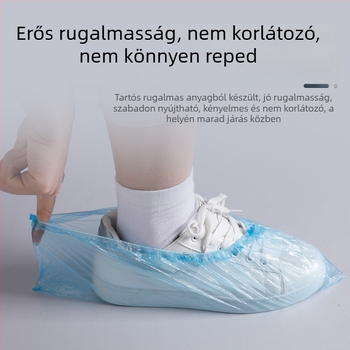 Egyszer használatos cipővédők, műanyag, beltéri használatra, porvédő, csúszásmentes, 100 db