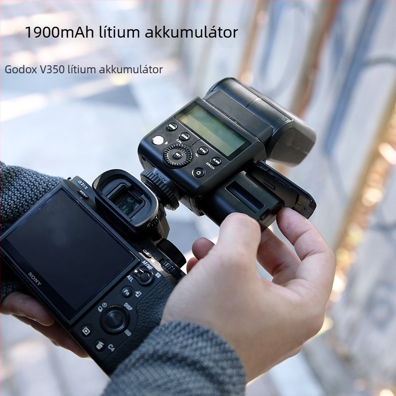 Godox V350 Kamera vakuvillanó tartozék, VB20 lítium-akkumulátor, UC20 töltő, USB diffúzor, hordozható kiegészítő
