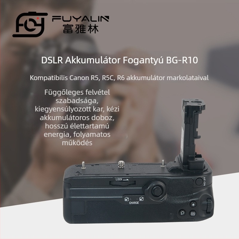 BG-R10 függőleges markolat Canon EOS R5/R5C/R6-hoz