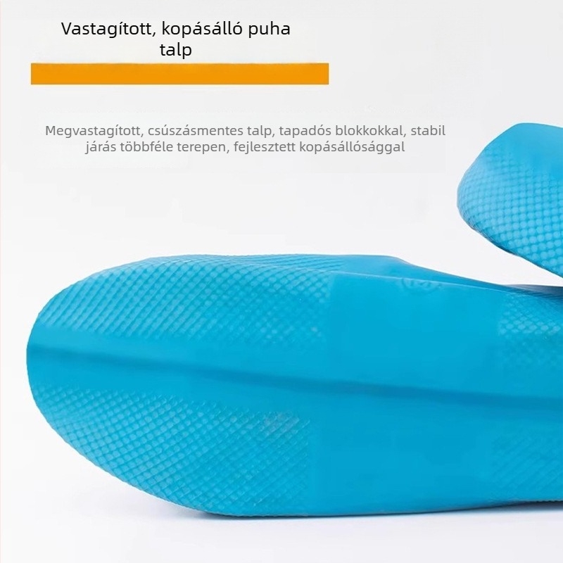 Esőcipővédők PVC-ből, csúszásmentes talppal, vízálló, vastagabb és kopásálló, uniszex, kültéri használatra