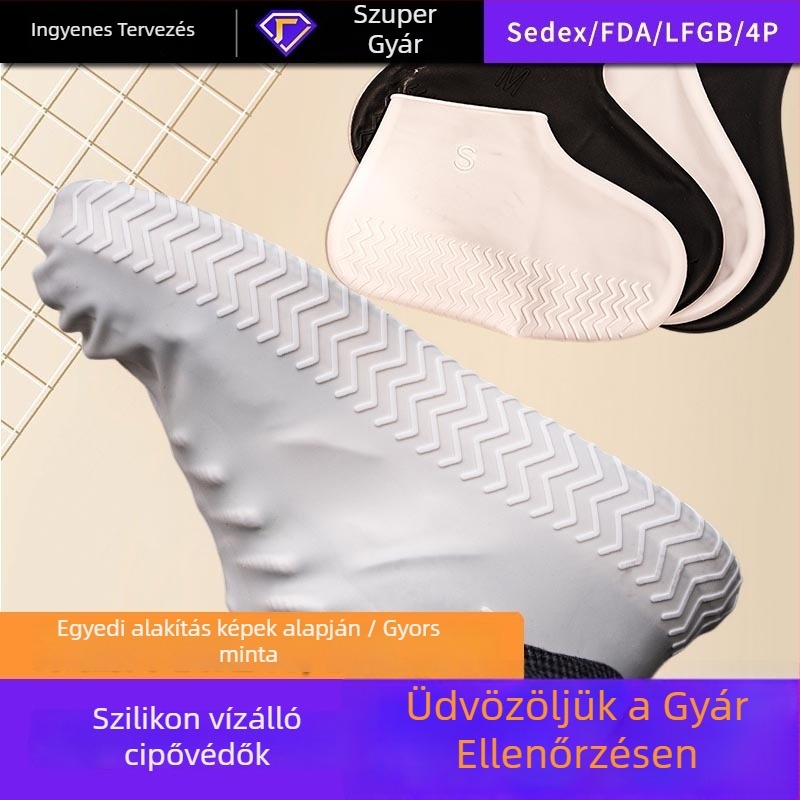 Silikon vízálló cipővédők, újrahasználható, csúszásmentes, könnyű