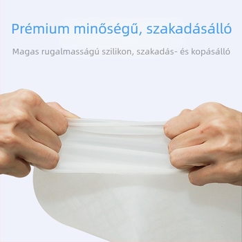 Szilikon cipővédők, csúszásmentesek, vízállóak és szennyeződésállóak; egyetemes illeszkedés férfiaknak, nőknek és gyermekeknek; vastag, hordozható kialakítás.