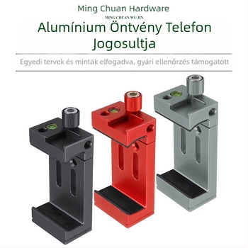 Mobiltelefon-klip alumínium ötvözet testtel és cold shoe csatlakozóval, kompatibil Huawei P40, Mate40 és iPhone 12 sorozattal