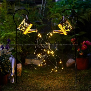 Napelemes lámpás vetítő lámpa, kovácsoltvas, lyukacsos peónia motívummal, LED, IP65, 3V, 0,5W, 6–12 óra