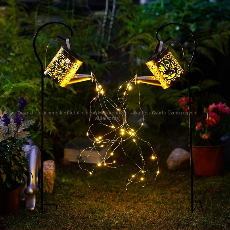 Napelemes lámpás vetítő lámpa, kovácsoltvas, lyukacsos peónia motívummal, LED, IP65, 3V, 0,5W, 6–12 óra