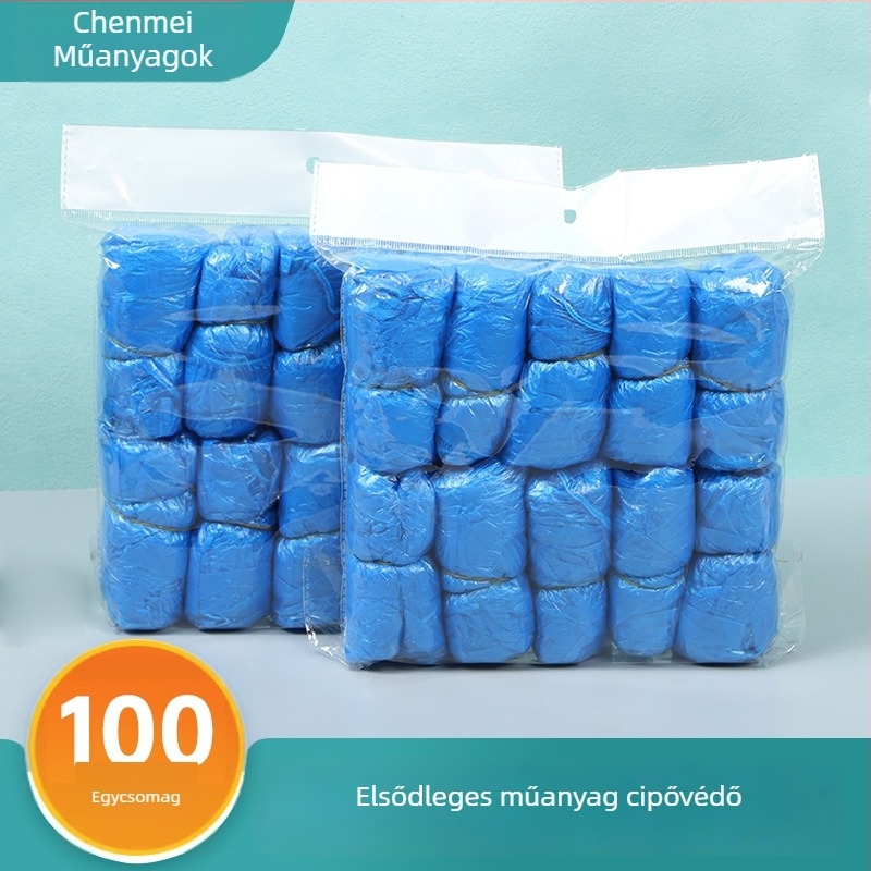 Egyszer használatos cipővédők, csúszásmentes, kopásálló, anyag CPE, 100 db/csomag