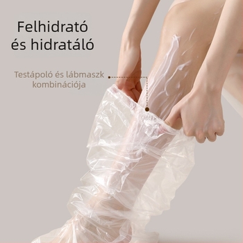 FaSoLa márkájú PE anyagú egyszer használatos lábfilmes fedő készlet fehérítő és hidratáló hatással — felnőttek, egyszínű