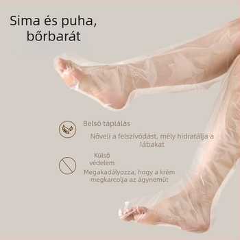 FaSoLa márkájú PE anyagú egyszer használatos lábfilmes fedő készlet fehérítő és hidratáló hatással — felnőttek, egyszínű