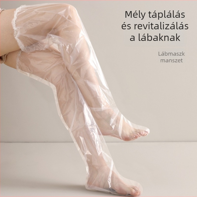 FaSoLa márkájú PE anyagú egyszer használatos lábfilmes fedő készlet fehérítő és hidratáló hatással — felnőttek, egyszínű