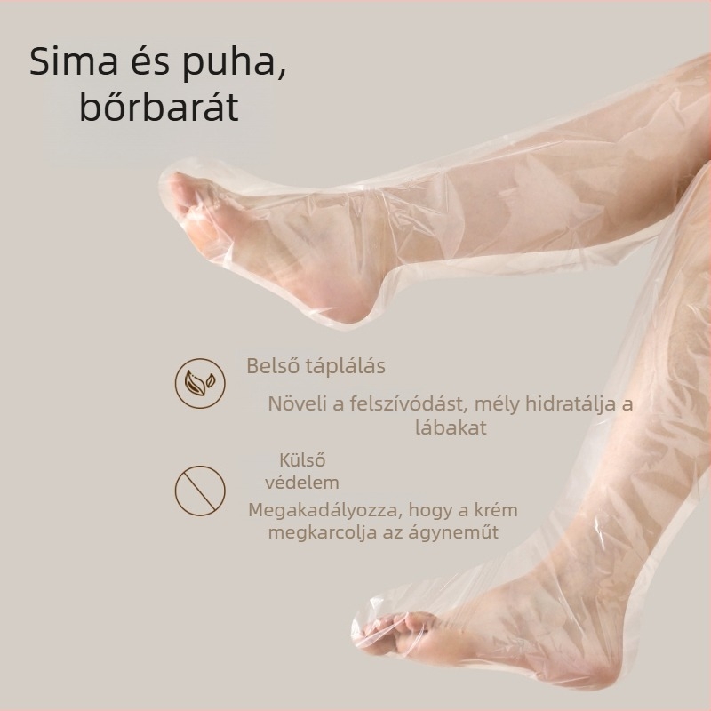 FaSoLa márkájú PE anyagú egyszer használatos lábfilmes fedő készlet fehérítő és hidratáló hatással — felnőttek, egyszínű