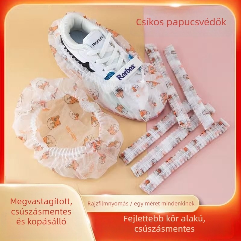 Egyszer használatos cipővédők, nemszövött anyagból, karikatúra mintával, vízálló, kód Fhhfhgxmrgqz