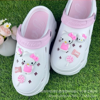 KT Cat Suit 8 darab – 3D leválasztható virág dísz és cipőcsatok DIY kiegészítőkhöz, alkalmas szandálokra, hétköznapi cipőkre, munkacipőkre és papucsokra