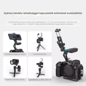 SmallRig fém mobiltelefon-tartó vízszintes és függőleges rögzítővel Apple/Android/DJI RS stabilizátor sorozathoz