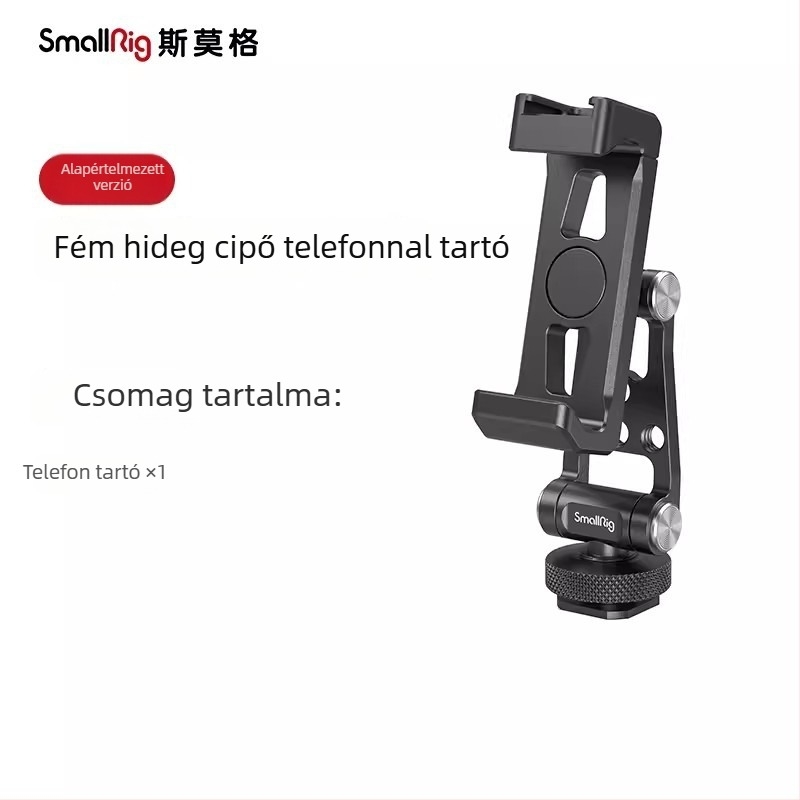 SmallRig fém mobiltelefon-tartó vízszintes és függőleges rögzítővel Apple/Android/DJI RS stabilizátor sorozathoz