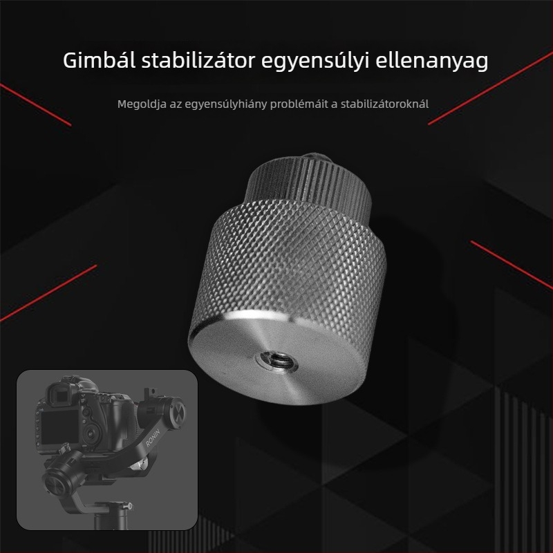 DSLR-hez készült gimbal kiegyensúlyozó súly, 1/4 csavarral, rozsdamentes acél, 25 g