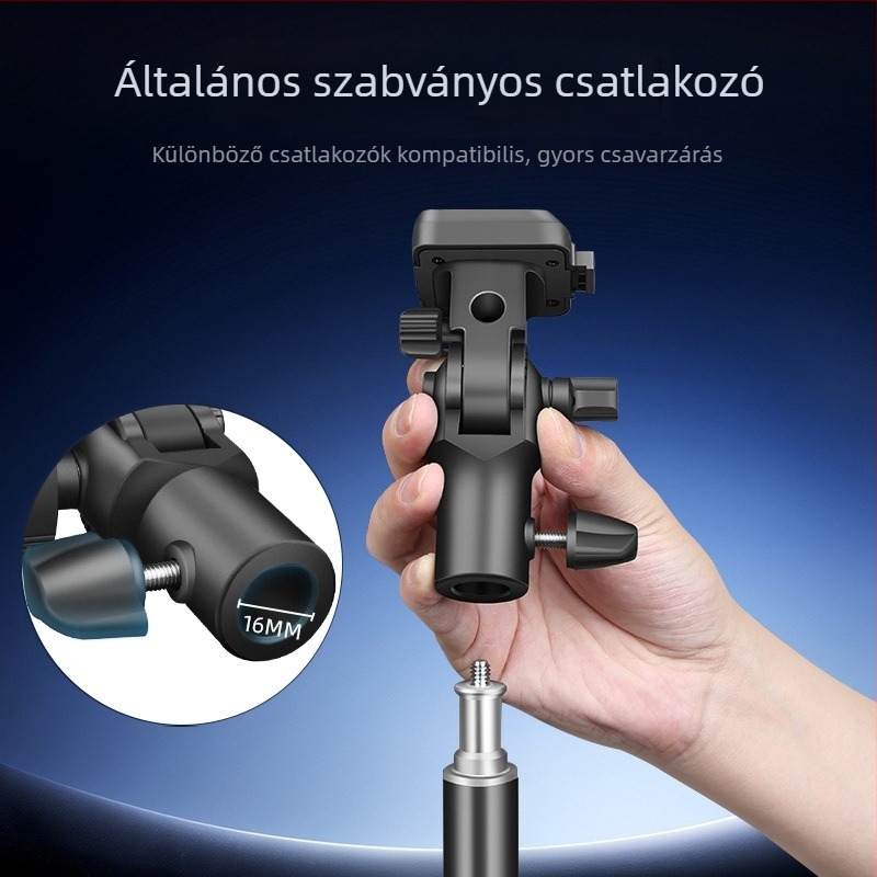 Fényállvány fej Q-K1 gimbal-adapterrel — gyorskioldó, ABS, teherbírás 3 kg, méretek 123×70×48 mm