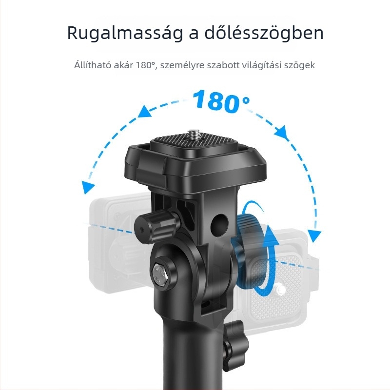 Fényállvány fej Q-K1 gimbal-adapterrel — gyorskioldó, ABS, teherbírás 3 kg, méretek 123×70×48 mm