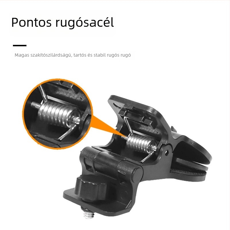 Erős univerzális csipesz élő közvetítéshez, világító fénnyel és pan-tilt fejjel; max terhelhetőség 2 kg