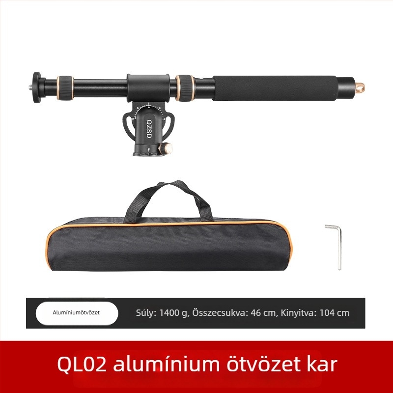 Felső kereszttartó okostelefonhoz és SLR kamerához, QL-02, szénszálas