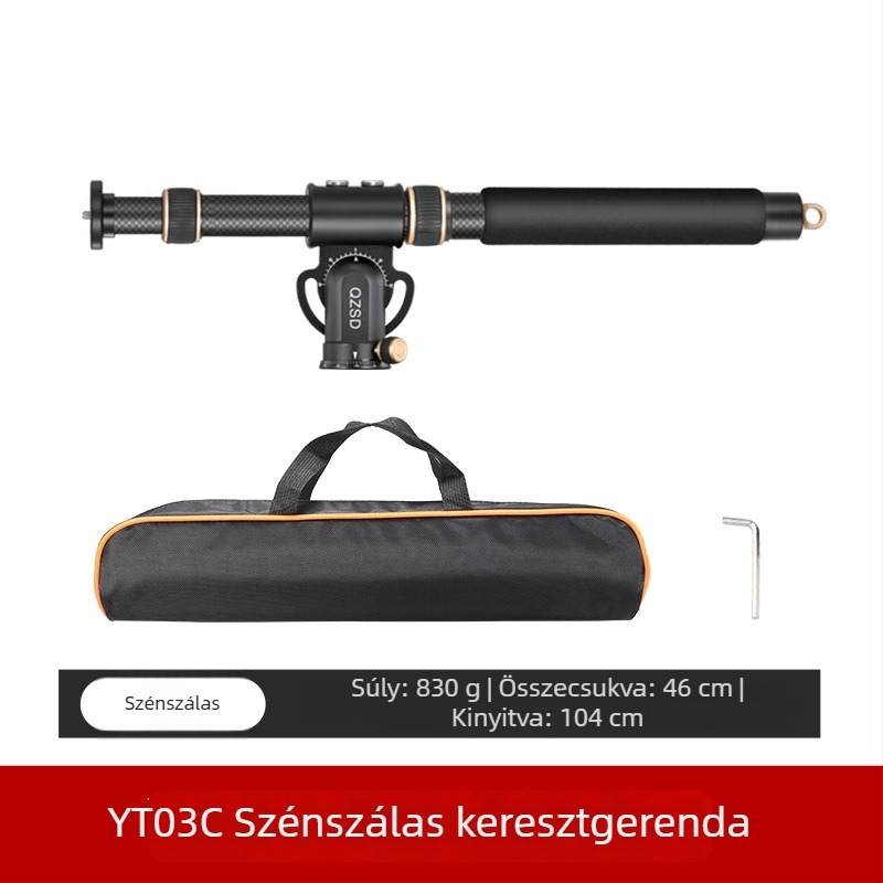 Felső kereszttartó okostelefonhoz és SLR kamerához, QL-02, szénszálas