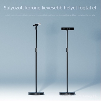 Baiying DZ02 Láb-mikrofonállvány, kör alapú és kotta tálcával