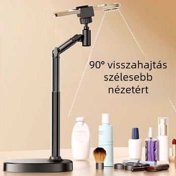Asztali felületről történő felvételi állvány – alumíniumötvözet, állítható teleszkópos és forgó fej, maximális teher 2 kg, tömeg 540 g