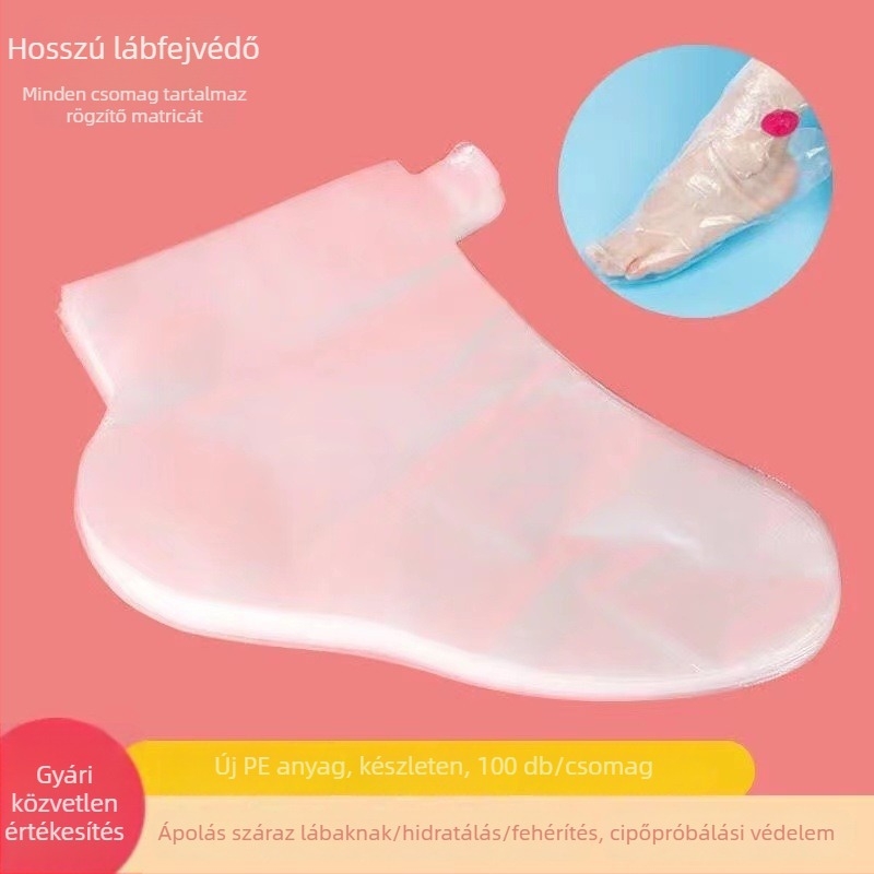 Egyszer használatos műanyag lábvédők otthoni használatra, csúszásmentes, vízálló, átlátszó