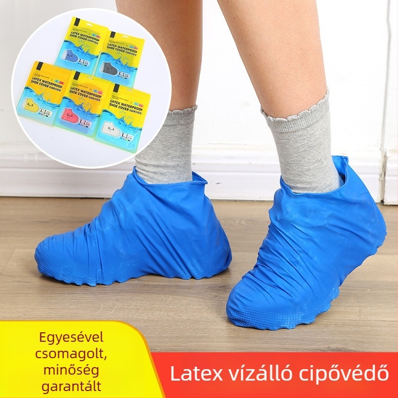 Latex vízálló cipővédők, csúszásmentes, vastagított és kopásálló, esőcsizmákhoz