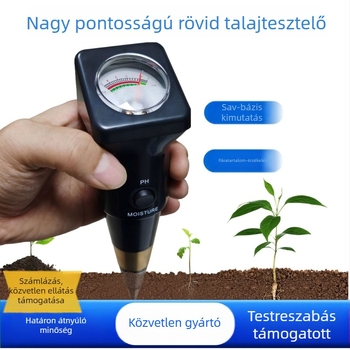 Talaj pH-tesztelő és nedvességmérő, modell Zy-601