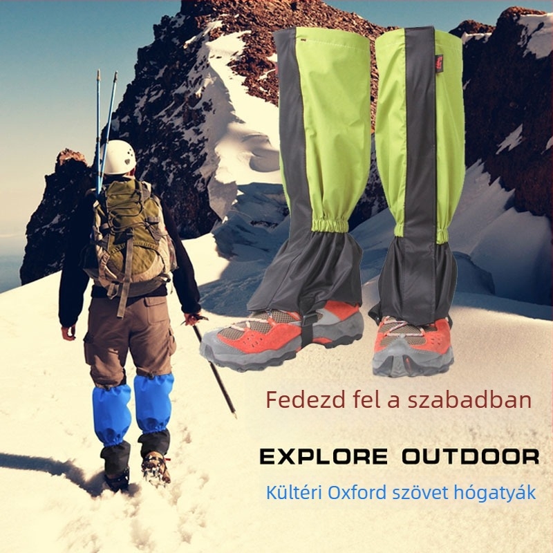 Vízálló túragaiter fleece-béléssel, hosszított kivitel, védelem a homok és a hó ellen