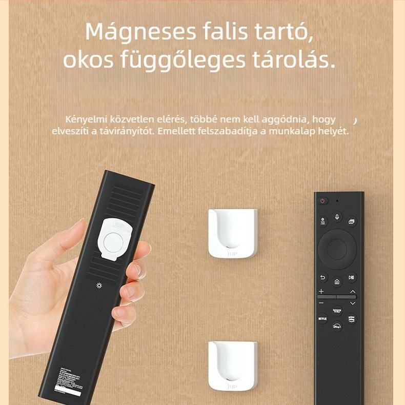 Ragasztó horog- organizer távirányítókhoz, légkondicionálóhoz, televízióhoz és projektorhoz — ABS; egyetlen horog; modern minimál stílus; termékszám 2305; súly 17 g