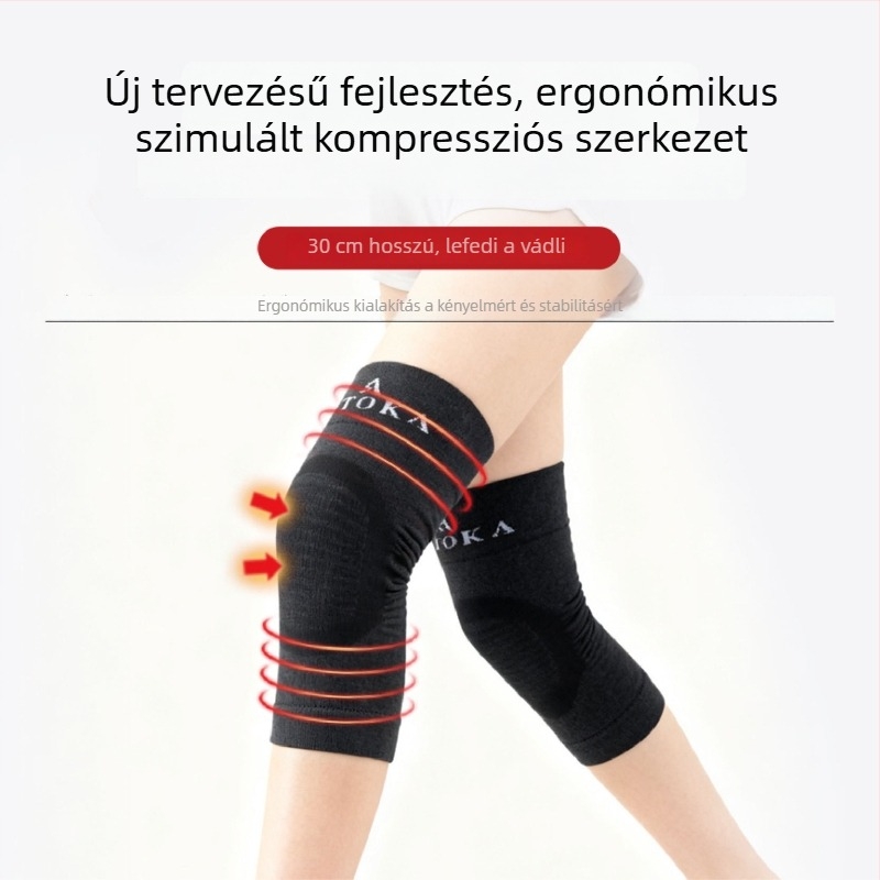 AJIOKA Térdmelegítők Spandex talp-támogatással, uniszex felnőtteknek, hosszú cső squashhoz