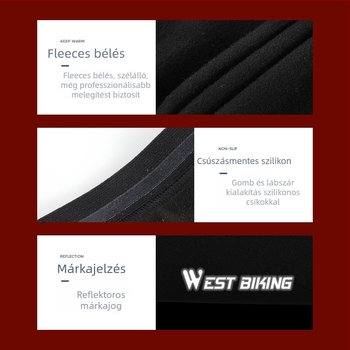 West Biking Gyerekeknek tervezett lábszárvédők velúr béléssel, poliészter/spandex, testreszabás elérhető, kosárlabda, futás és kerékpározás céljára