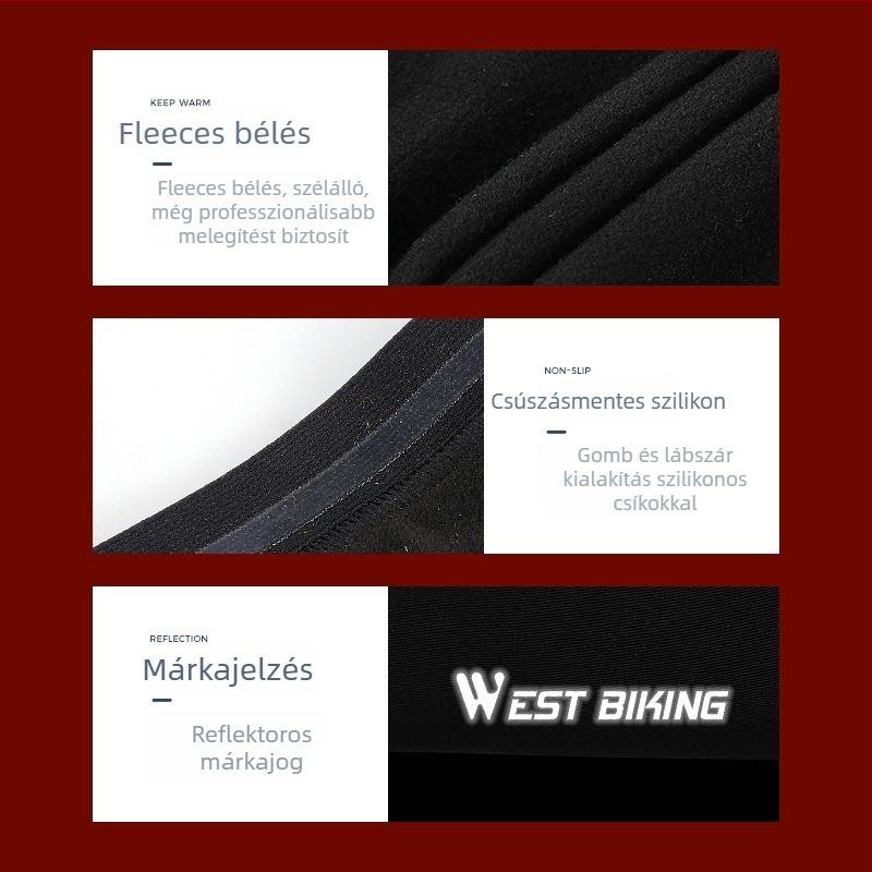 West Biking Gyerekeknek tervezett lábszárvédők velúr béléssel, poliészter/spandex, testreszabás elérhető, kosárlabda, futás és kerékpározás céljára