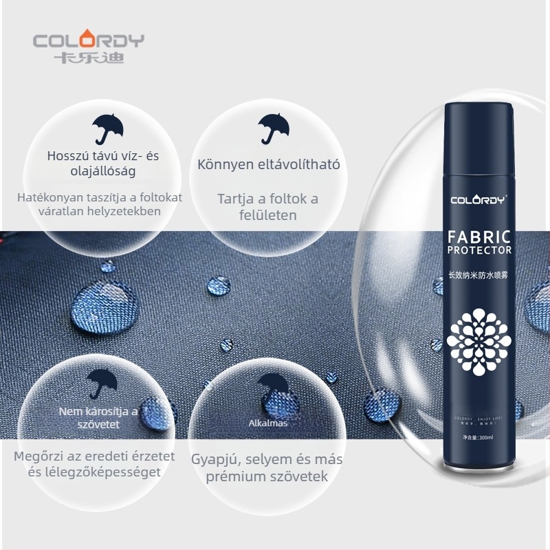 Calordy Nano vízálló spray cipőkhöz és ruhákhoz, tartós, anti-mosás és olajálló, 48 db-os csomag, modern minimalista stílus